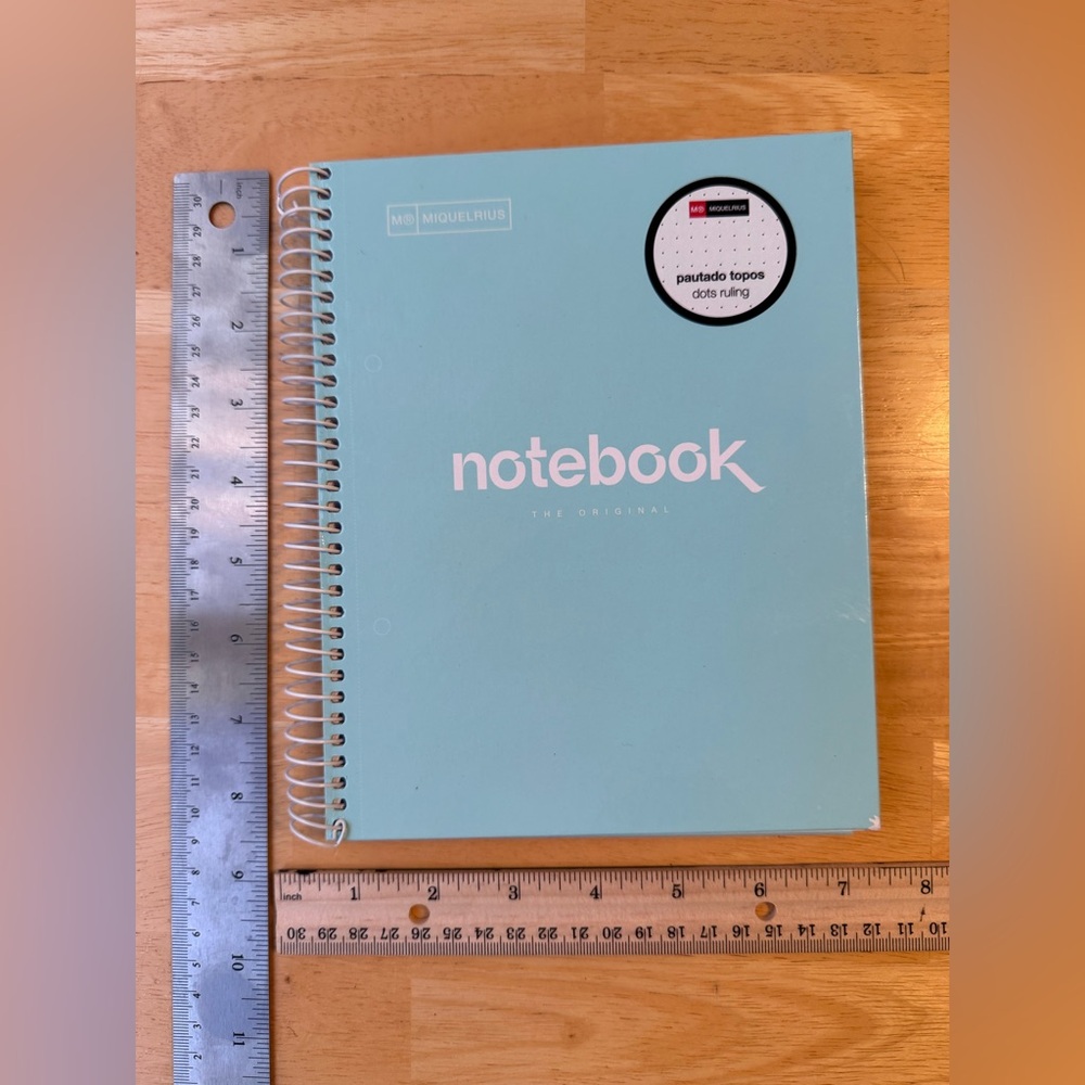 BRAND NEW Sky Blue (Freedom) A5 Miquelrius Dotted Notebook with print cover